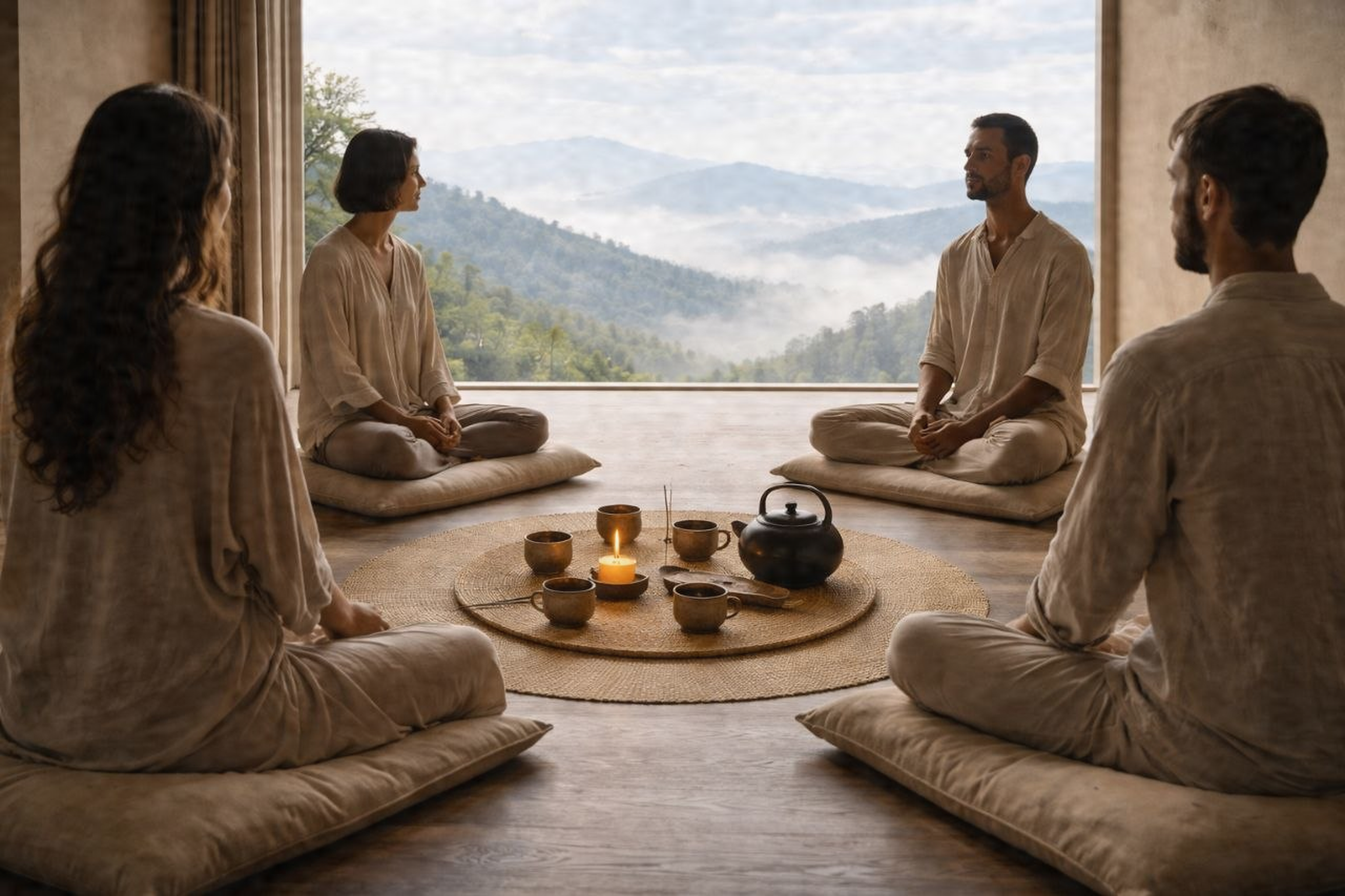 Cacao ritual practice circle